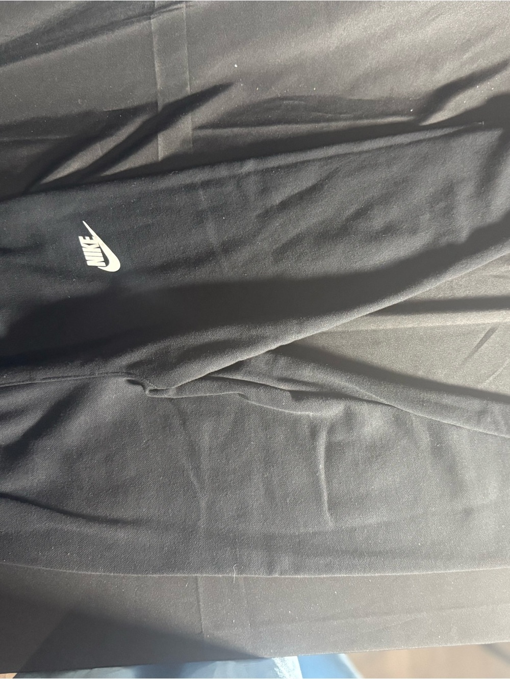 Nike Black Joggers with White Swoosh Tag